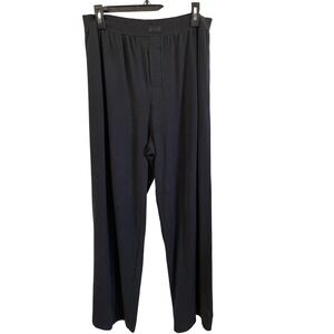 SKIMS Sleep Pant Mens Medium Onyx Black Modal Cotton Lounge Wide Leg Pants